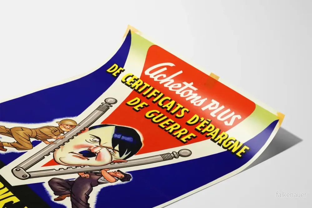Vintage propagandaposter Achetons Plus de Certificats d'Épargne de Guerre - Bild 3