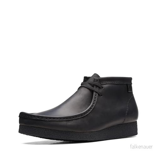 Clarks Shacre Chukka stövel för män, svart läder 43 EU 5059304570424