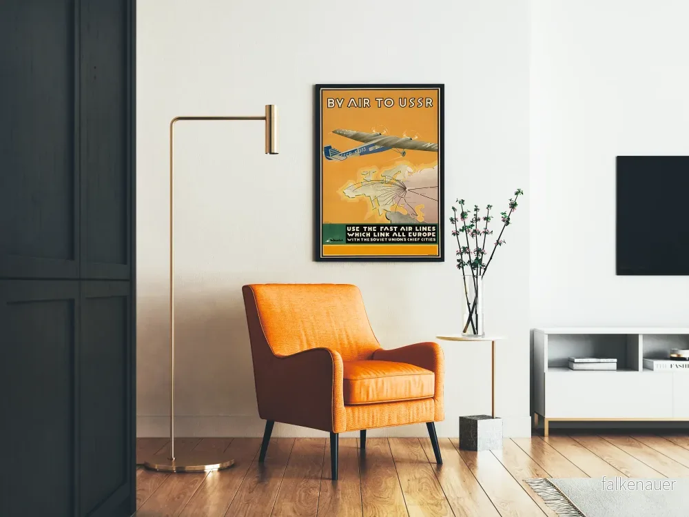 Vintageflygplansposter London-Moskva - Väggdekoration - Bild 2