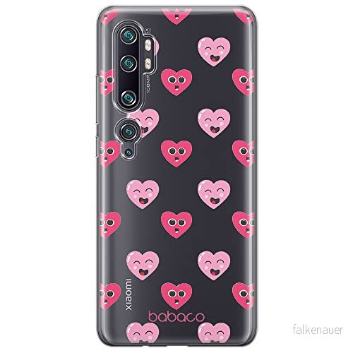 ERT GROUP mobiltelefonfodral för Xiaomi MI NOTE 10 / PRO originalt och officiellt licensierat Babaco mönster Hearts 006 anpassad till formen på mobiltelefonen, gedeeltelijk transparant 5904805020919