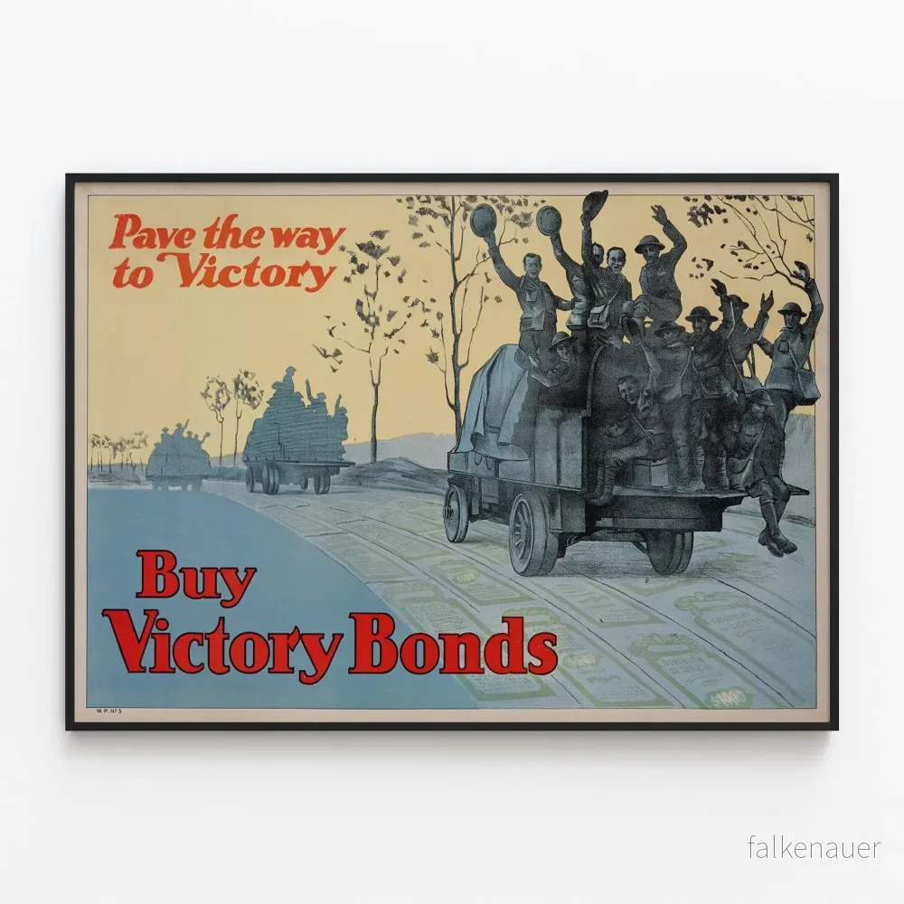 Vintageposter Pave the Way to Victory Köp Obligationer av Seger