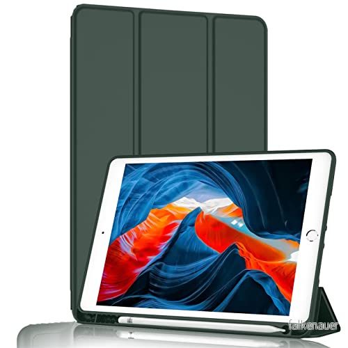 BXGH Case för iPad Pro 11 tum, modell 2022/2021/2020/2018, kompatibel med penna, skydd automatisk väckning/sömn (mörkgrön) 9011704885276