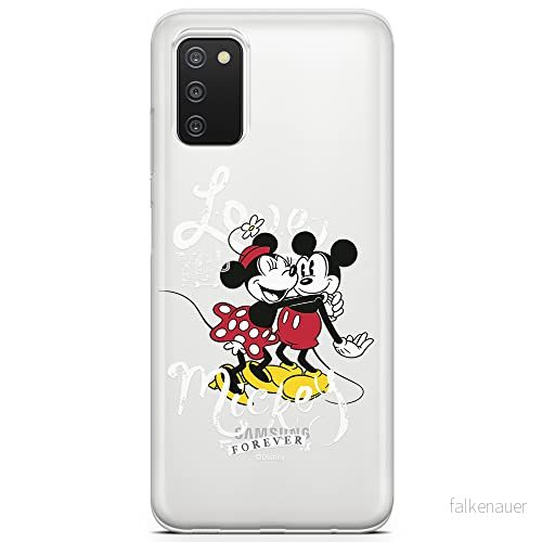 ERT GROUP mobiltelefonfodral för Samsung A03S originalt och officiellt licensierat Disney mönster Mickey & Minnie 001 optimalt anpassad till formen på mobiltelefonen, gedeeltelijk transparant 5903932990096