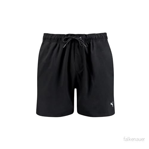 PUMA Herr medellånga badbyxor med dragsko, svart 8718824815084
